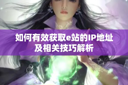 如何有效获取e站的IP地址及相关技巧解析