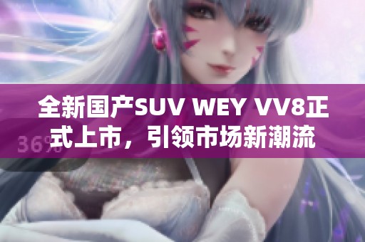 全新国产SUV WEY VV8正式上市，引领市场新潮流