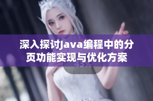 深入探讨Java编程中的分页功能实现与优化方案