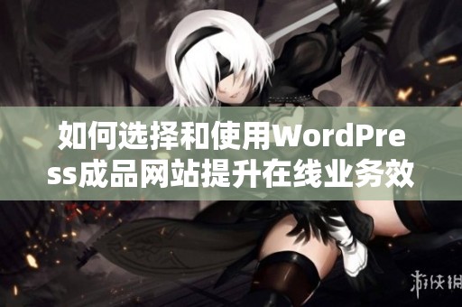 如何选择和使用WordPress成品网站提升在线业务效率