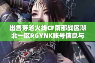 出售穿越火线CF南部战区湖北一区RGYNK账号信息与价格详情