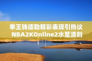 拳王钱德勒精彩表现引热议 NBA2KOnline2水至清则无鱼