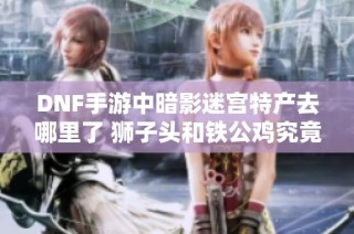 DNF手游中暗影迷宫特产去哪里了 狮子头和铁公鸡究竟谁更稀有
