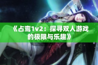 《占鸾1v2：探寻双人游戏的极限与乐趣》