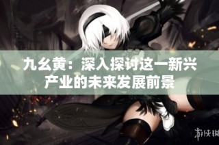 九幺黄：深入探讨这一新兴产业的未来发展前景