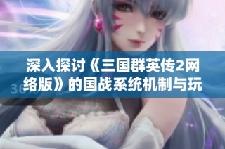 深入探讨《三国群英传2网络版》的国战系统机制与玩法解析