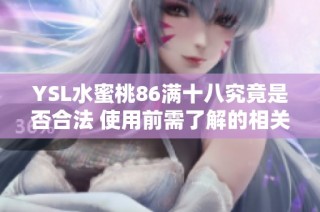 YSL水蜜桃86满十八究竟是否合法 使用前需了解的相关信息