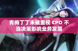 青梅丁丁未被重视 CPO 不当决策影响业务发展