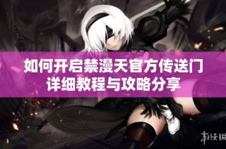 如何开启禁漫天官方传送门详细教程与攻略分享