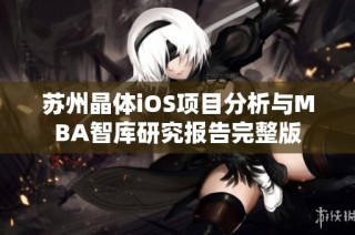 苏州晶体iOS项目分析与MBA智库研究报告完整版