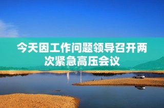今天因工作问题领导召开两次紧急高压会议