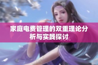 家庭电费管理的双重理论分析与实践探讨