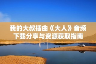 我的大叔插曲《大人》音频下载分享与资源获取指南