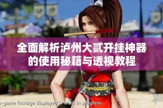 全面解析泸州大贰开挂神器的使用秘籍与透视教程