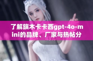 了解旗木卡卡西gpt-4o-mini的品牌、厂家与热帖分享