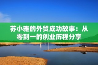 苏小雅的外贸成功故事：从零到一的创业历程分享
