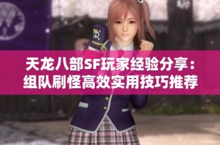 天龙八部SF玩家经验分享：组队刷怪高效实用技巧推荐