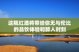 这瓶红酒将带给你无与伦比的品饮体验和醉人时刻
