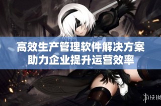 高效生产管理软件解决方案助力企业提升运营效率