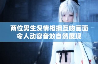 两位男生深情相拥互吻画面令人动容音效自然展现