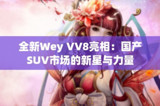 全新Wey VV8亮相：国产SUV市场的新星与力量