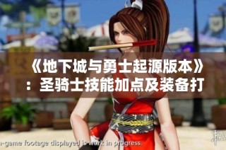 《地下城与勇士起源版本》：圣骑士技能加点及装备打造全攻略