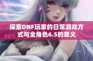 探索DNF玩家的日常游戏方式与全角色6.5的意义