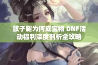 蚊子腿为何成宝物 DNF活动福利深度剖析全攻略