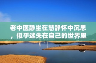老中医静坐在慧静怀中沉思，似乎迷失在自己的世界里