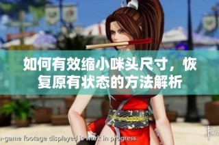 如何有效缩小咪头尺寸，恢复原有状态的方法解析
