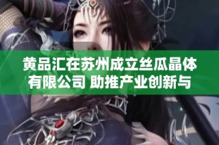 黄品汇在苏州成立丝瓜晶体有限公司 助推产业创新与发展