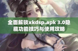 全面解锁xkdsp.apk 3.0隐藏功能技巧与使用攻略