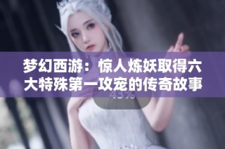 梦幻西游：惊人炼妖取得六大特殊第一攻宠的传奇故事