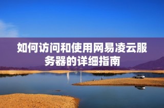 如何访问和使用网易凌云服务器的详细指南