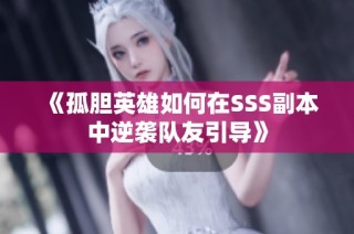 《孤胆英雄如何在SSS副本中逆袭队友引导》