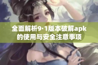全面解析9·1版本破解apk的使用与安全注意事项