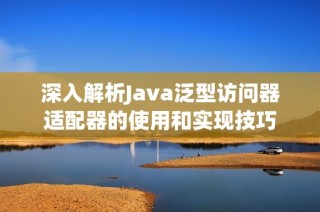 深入解析Java泛型访问器适配器的使用和实现技巧