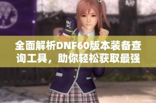 全面解析DNF60版本装备查询工具，助你轻松获取最强装备信息