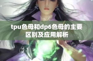 tpu色母和dp6色母的主要区别及应用解析