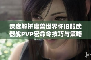 深度解析魔兽世界怀旧服武器战PVP宏命令技巧与策略