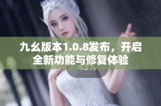九幺版本1.0.8发布，开启全新功能与修复体验