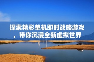 探索精彩单机即时战略游戏，带你沉浸全新虚拟世界