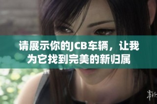 请展示你的JCB车辆，让我为它找到完美的新归属