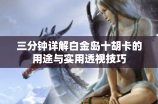 三分钟详解白金岛十胡卡的用途与实用透视技巧
