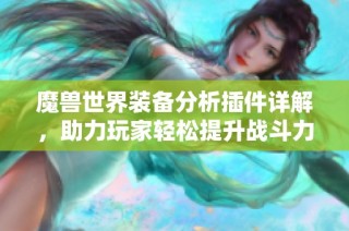 魔兽世界装备分析插件详解，助力玩家轻松提升战斗力