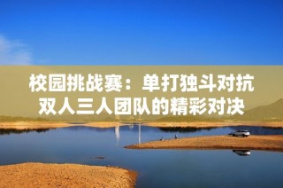 校园挑战赛：单打独斗对抗双人三人团队的精彩对决