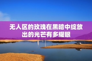 无人区的玫瑰在黑暗中绽放出的光芒有多耀眼