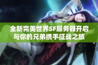 全新完美世界SF服务器开启与你的兄弟携手征战之旅