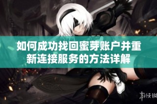 如何成功找回蜜芽账户并重新连接服务的方法详解