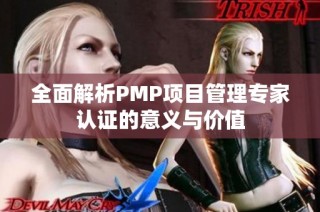 全面解析PMP项目管理专家认证的意义与价值